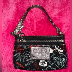 Coach Poppy Graffiti Large Wristlet